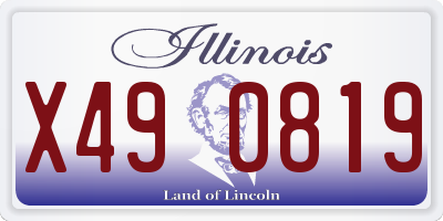IL license plate X490819