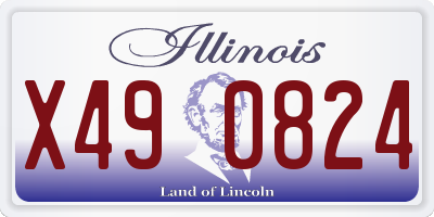 IL license plate X490824