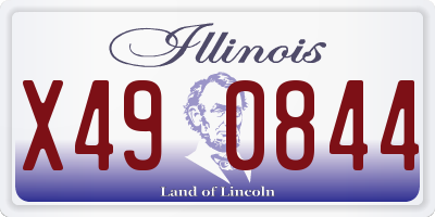 IL license plate X490844