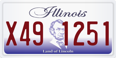IL license plate X491251