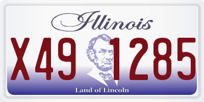 IL license plate X491285