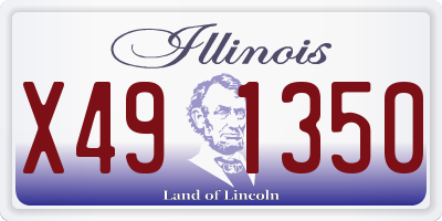 IL license plate X491350