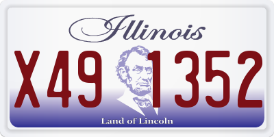 IL license plate X491352