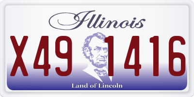 IL license plate X491416