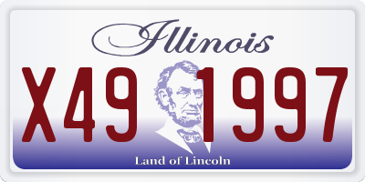 IL license plate X491997