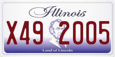 IL license plate X492005
