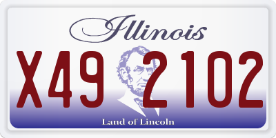 IL license plate X492102
