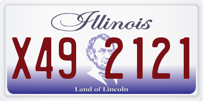 IL license plate X492121