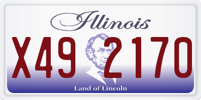 IL license plate X492170
