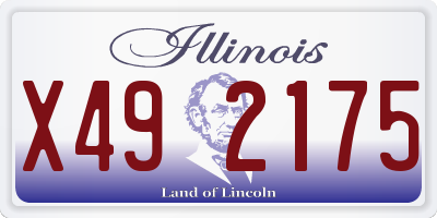 IL license plate X492175