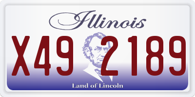 IL license plate X492189