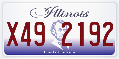 IL license plate X492192