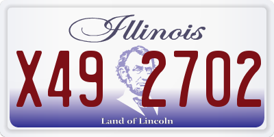 IL license plate X492702