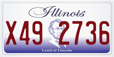 IL license plate X492736