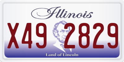 IL license plate X492829