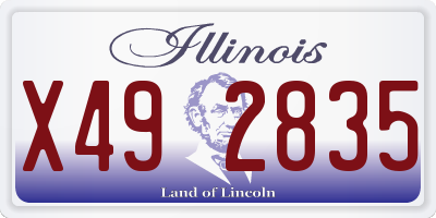 IL license plate X492835