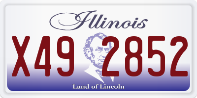 IL license plate X492852