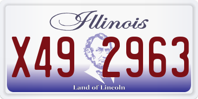 IL license plate X492963