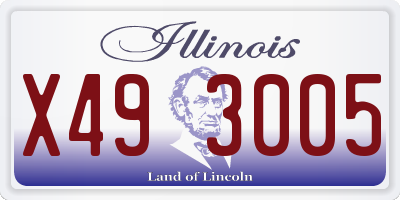 IL license plate X493005
