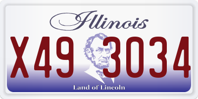 IL license plate X493034