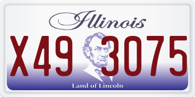 IL license plate X493075