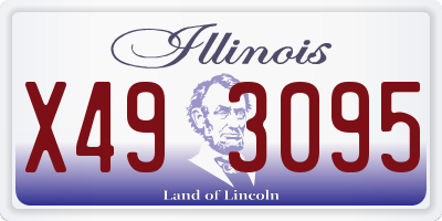 IL license plate X493095