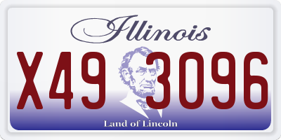 IL license plate X493096