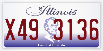 IL license plate X493136