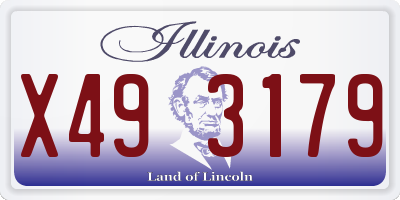 IL license plate X493179