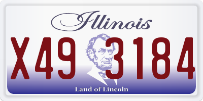 IL license plate X493184