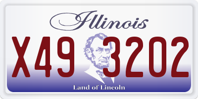 IL license plate X493202