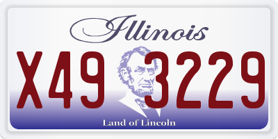IL license plate X493229