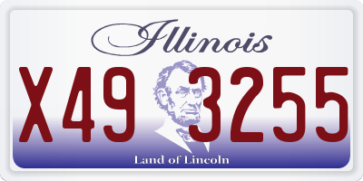 IL license plate X493255