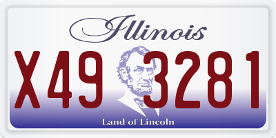 IL license plate X493281