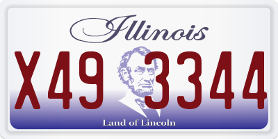 IL license plate X493344