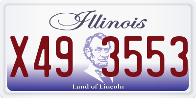 IL license plate X493553