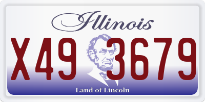 IL license plate X493679