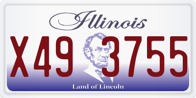 IL license plate X493755