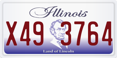 IL license plate X493764