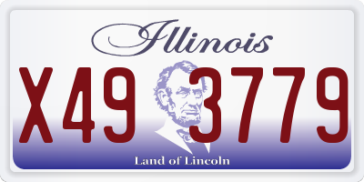 IL license plate X493779