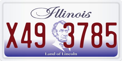 IL license plate X493785