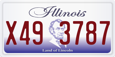 IL license plate X493787