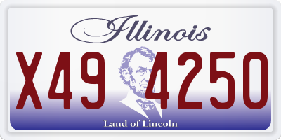 IL license plate X494250