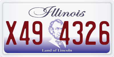 IL license plate X494326
