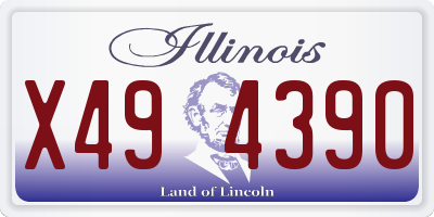 IL license plate X494390