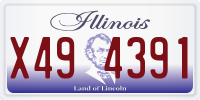 IL license plate X494391