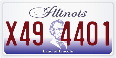 IL license plate X494401