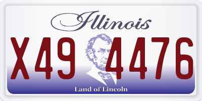 IL license plate X494476