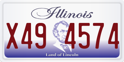 IL license plate X494574