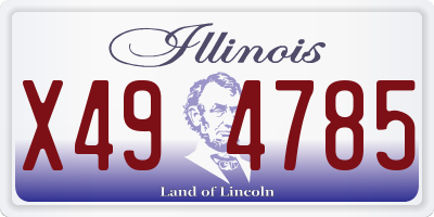 IL license plate X494785